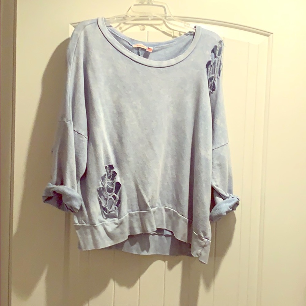 Distressed sweatshirt